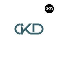 letra ckd monograma logo diseño vector