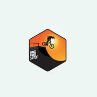 mountain bike logo vector