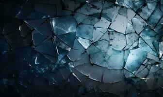 Broken glass texture background. Fragility and violence concept. photo
