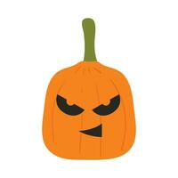 Scary Halloween pumpkin faces. Scary smiles. Evil pumpkin for autumn Halloween celebration. Spooky face on white background isolated. Jack o Lantern decoration for funny halloween vector