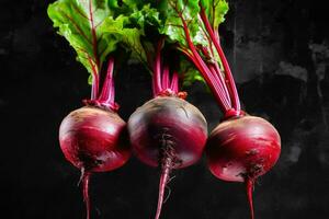 Vibrant Beet Roots - Nature's Colorful Delight - Generative AI photo