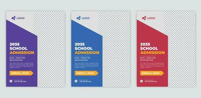 School admission flyer design, kids education leaflet brochure, cover layout School Admission Open Flyer Design Template Vector Education Center poster, Kids Education Flyer Template.