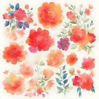 background with flowers seamless pattern photo