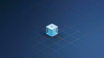 NFT nonfungible tokens concept with dark background, 3d rendering. video