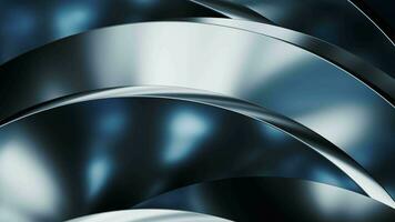 Metallic curve geometry background, 3d rendering. video