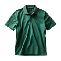 green shirt collar mockup isolated on transparent background,polo shirt mockup ,generative ai png