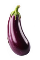 purple eggplant isolated on transparent background cut out ,eggplant png ,generative ai