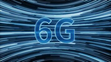 6g concept, science et technologie, 3d le rendu. video