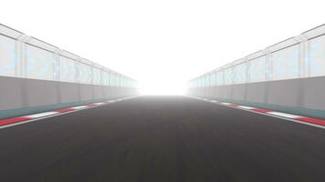 Going forward in the race track, 3d rendering. video