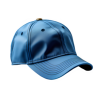 azul béisbol gorra aislado en transparente antecedentes ,gorra cortar fuera burlarse de arriba ,generativo ai png