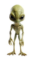 vert extraterrestre isolé sur transparent Contexte ,génératif ai png