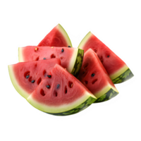 watermelon sliced isolated on transparent background ,generative ai png