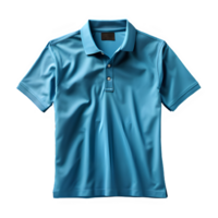 blue shirt collar mockup isolated on transparent background,polo shirt mockup ,generative ai png