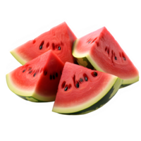 watermelon sliced isolated on transparent background ,generative ai png