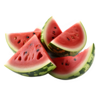 watermeloen gesneden geïsoleerd Aan transparant achtergrond ,generatief ai png