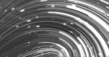 Abstract energy black and white swirling curved lines of glowing magical streaks and energy particles background photo