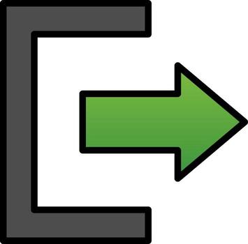 Exit Vector Icon Design