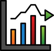 Bar Graph Vector Icon Design