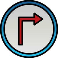 Right Turn Vector Icon Design