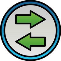 Two Way Arrow Vector Icon Design