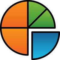 Pie Chart Vector Icon Design