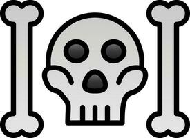 Skull And Bones Vector Icon Design