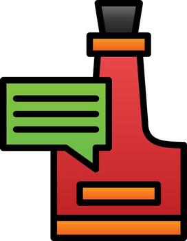 mensaje en botella vector icono diseño