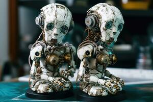 Rusty Robots in Need of Repair - The Forgotten Machines - Generative AI photo