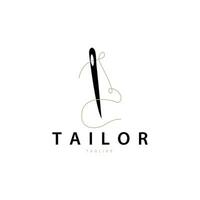 Tailor Logo, Needle And Thread Vector Illustration Design