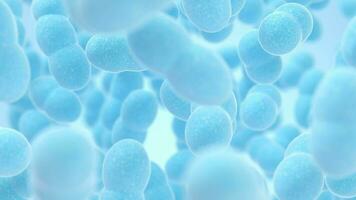 Large groups of germs with blue background, 3d rendering. video