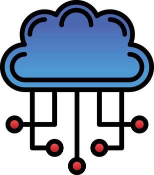 diseño de icono de vector de computación en la nube