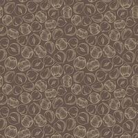 Seamless pattern hazelnut many fruit nuts and kernels in sketch style. Dark background for packing hazelnut or chocolate, nut paste vector