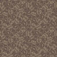 Seamless pattern hazelnut many fruit nuts and kernels in sketch style. Dark background for packing hazelnut or chocolate, nut paste vector