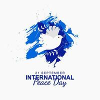 Vector illustration of international day of peace. World Peace Day is celebrated on September 21