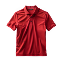 vermelho camisa colarinho brincar isolado em transparente fundo, pólo camisa brincar , generativo ai png