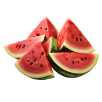 watermelon sliced isolated on transparent background ,generative ai png