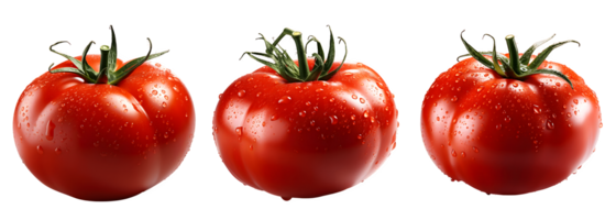 rot Tomate isoliert auf transparent Hintergrund ,Tomate Obst Schnitt aus ,generativ ai png