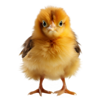 yellow chick isolated on transparent background ,cute chick cut out ,generative ai png