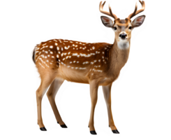 wild deer isolated on transparent background ,deer isolated cut out ,generative ai png