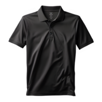 black shirt collar mockup isolated on transparent background,polo shirt mockup ,generative ai png