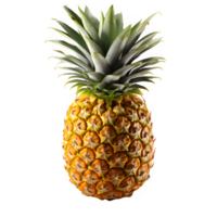 pineapple fruit isolated on transparent background ,generative ai png