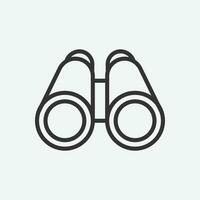 Binoculars icon vector. Linear style sign for mobile concept and web design vector