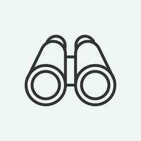 Binoculars icon vector. Linear style sign for mobile concept and web design vector