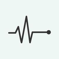 Heart beat icon vector. Linear style sign for mobile concept and web design vector