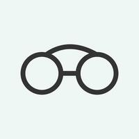 Binoculars icon vector. Linear style sign for mobile concept and web design vector