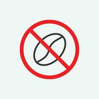No caffeine icon vector. Linear style sign for mobile concept and web design vector