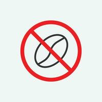 No caffeine icon vector. Linear style sign for mobile concept and web design vector