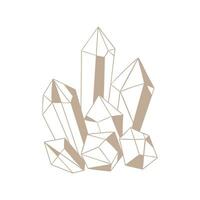 Icon of the esoteric blog, Crystals. Mystical or magical blog in boho style on social networks. vector