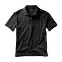 svart skjorta krage attrapp isolerat på transparent bakgrund, polo skjorta attrapp ,generativ ai png