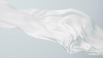 Flowing white cloth background, 3d rendering. video